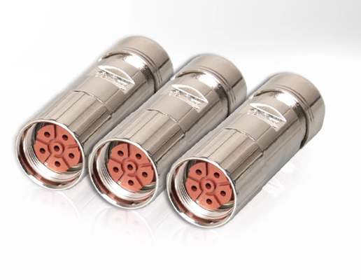 Siemens M23 Servo Power 6 Pin Connector 6FX2003-0LU30 Industrial Connector With Threaded Head