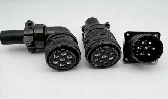 Yaskawa Delta Fanuc servo motor aviation connector waterproof and oil-proof 24-10S 7-pin connector, straight and right-angle