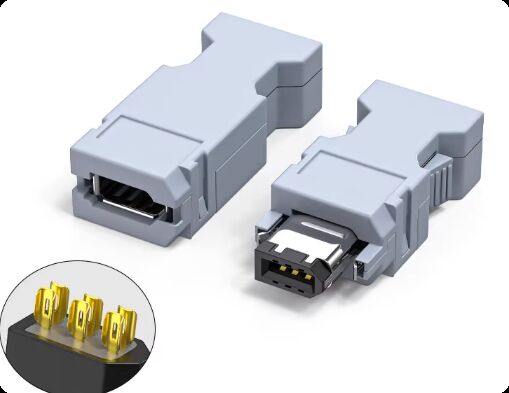 1394 Encoder Plug SM-6P Connector Compatible with Yaskawa Panasonic Delta Servo Drives with Silver/Gold Plating and Panel/Cable Mount Options