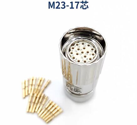 M23 Aviation Plug 623 Connector with 12-Pin 17-Pin Configuration and 1000V Voltage Rating for Servo Motor Signal Feedback