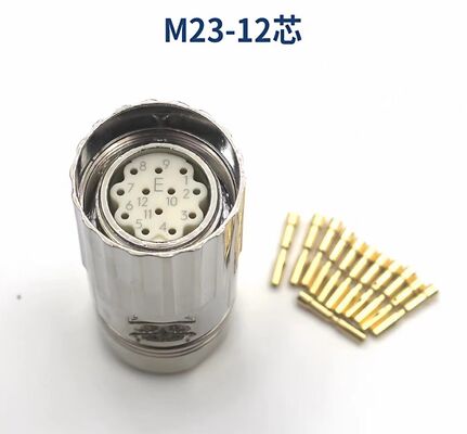 M23 Aviation Plug 623 Connector Servo Signal Feedback Encoder Female 12-Pin 17-Pin Cable Connector