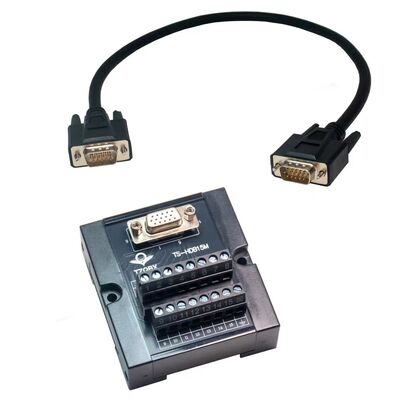 HDB15 Pin Terminal Block Servo Motor Connector with Male-to-Male/Male-to-Female Connection for 18-24 AWG Wire Gauge and 1000V Voltage Rating
