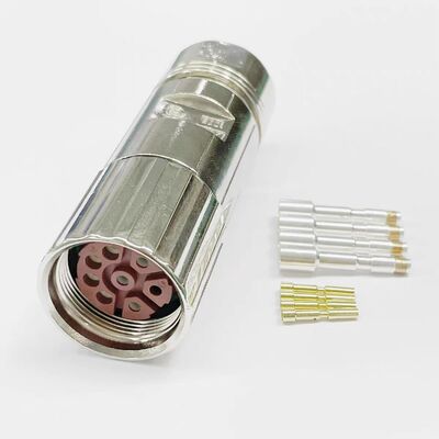 6-pin Threaded Type M23 Servo Motor Connector with Encoder Aviation Plug for Industrial Automation