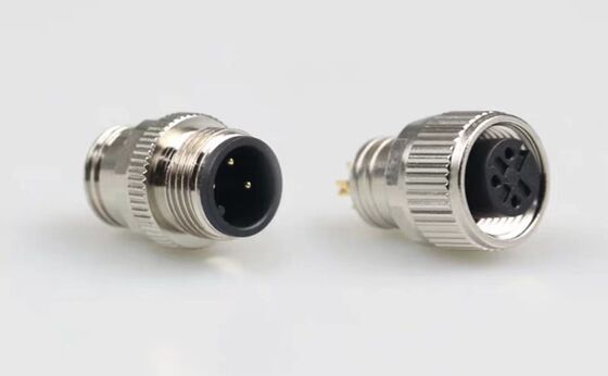 Integral Non-Detachable Shielded Solder-Type M12 Connector for Servo Motor Connector Systems