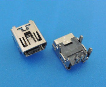 ขั้วต่อ Micro USB ขายาวขนาด 5 พิน 4 พินการถ่ายโอนข้อมูลอุณหภูมิสูงสำหรับเครื่องคอมพิวเตอร์